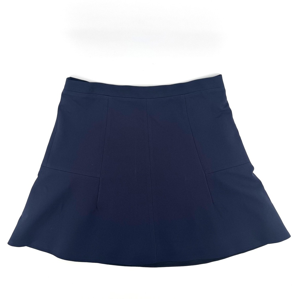 J.Crew Mini Skirt Women 2 Navy Blue A-Line Career Workwear Classic Preppy Office